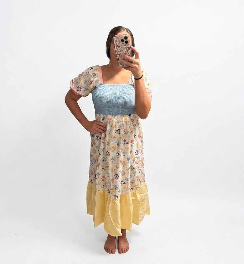 Smocked Floral Maxi