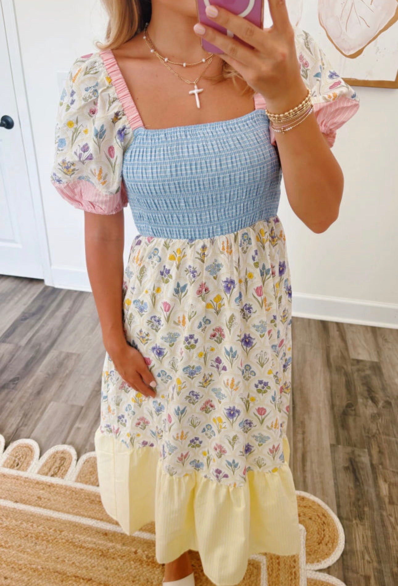 Smocked Floral Maxi