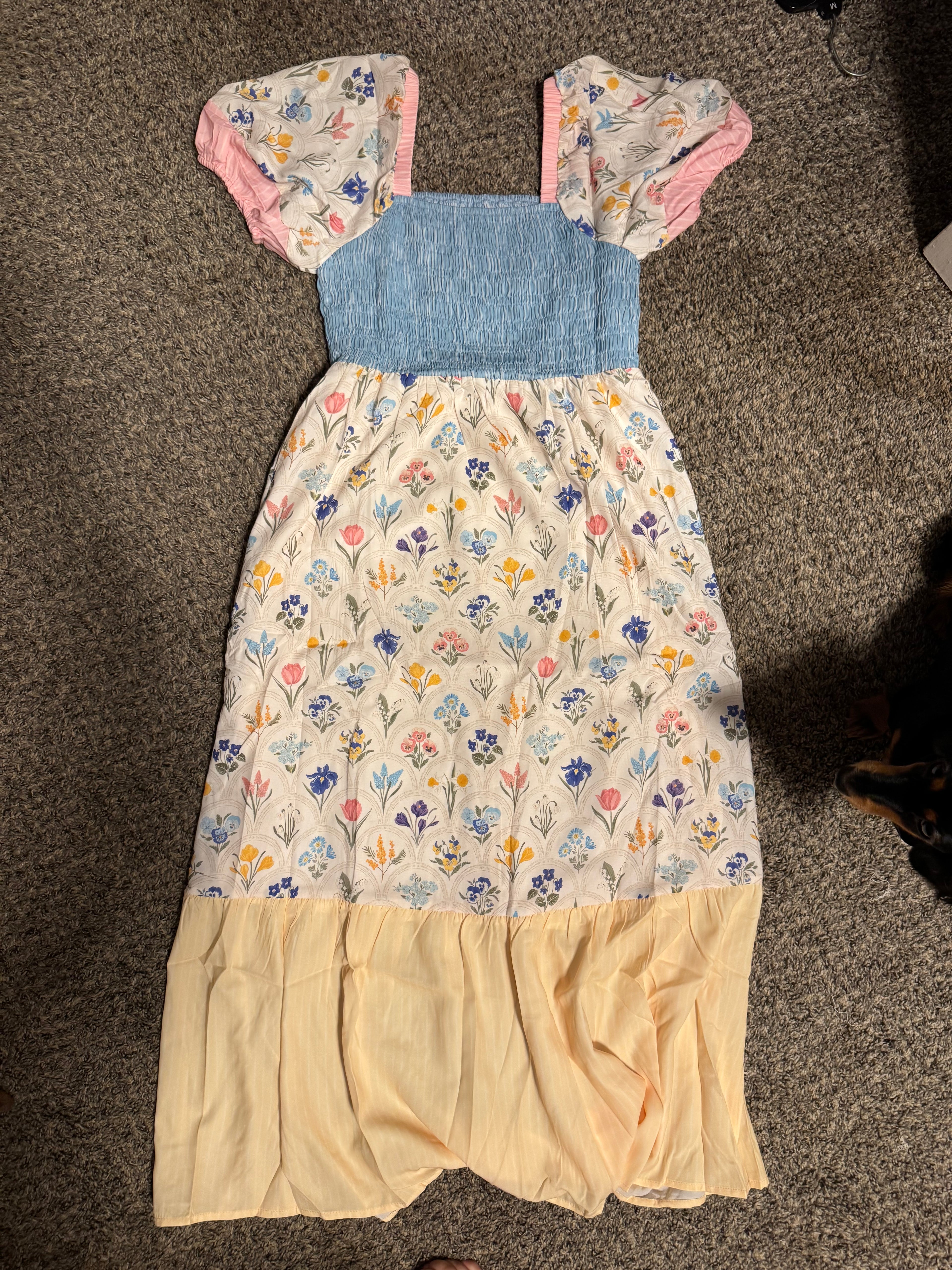 Smocked Floral Maxi