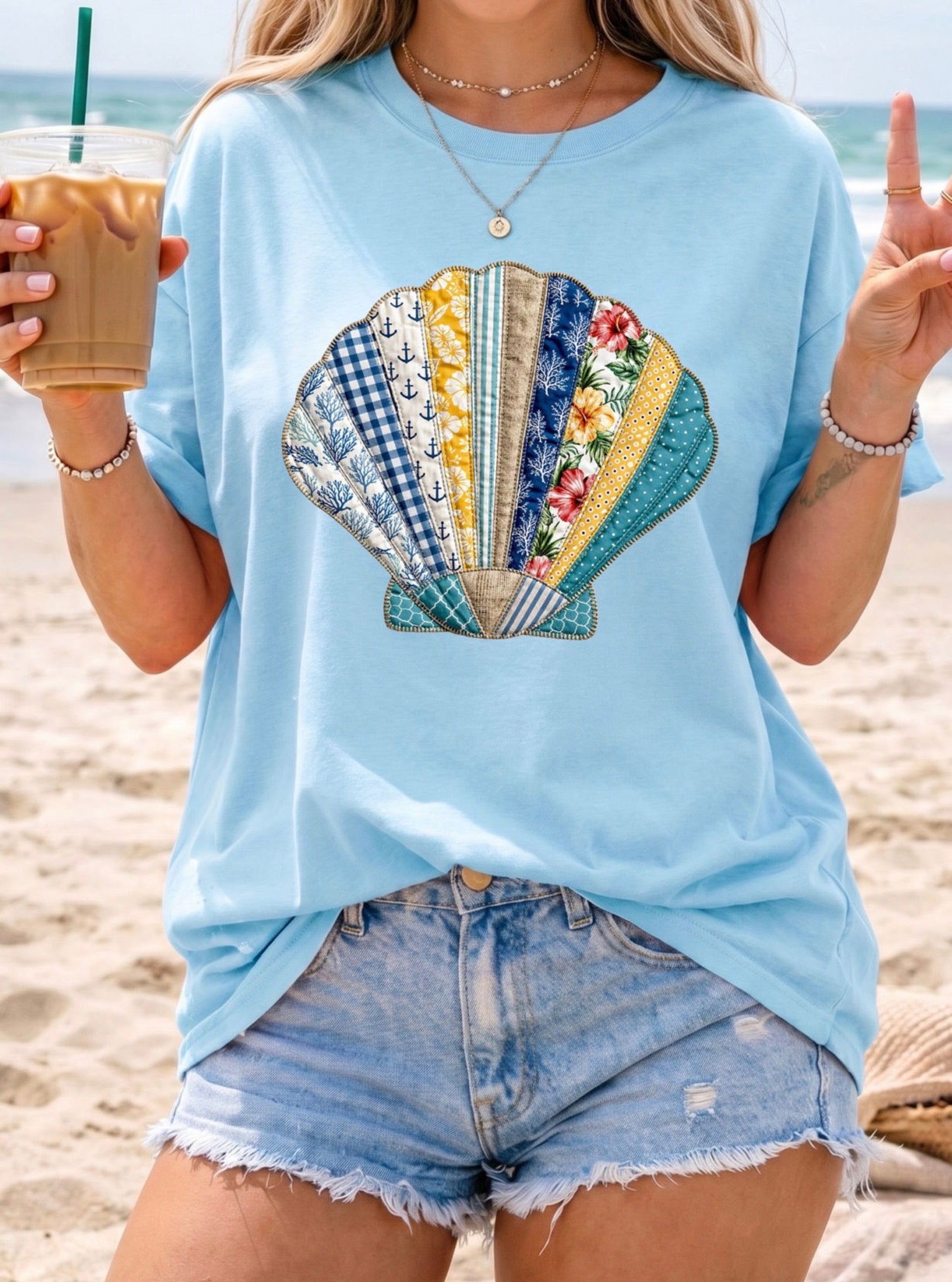The "Seashell Patchwork" Tee