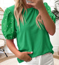 The Clover & Pearls Puff Top