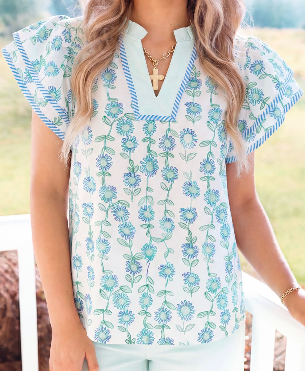 The Southern Charm Flutter Top